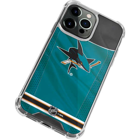NHL San Jose Sharks Home Jersey iPhone 15 Pro Clear Case